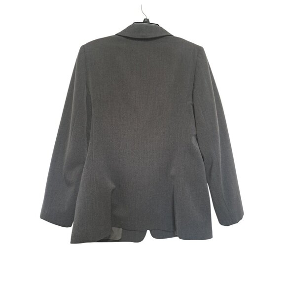 Travel Smith Womens Gray Two-Piece Suit Set Blazer & Skirt Size 12 Made In Canad - Picture 5 of 9